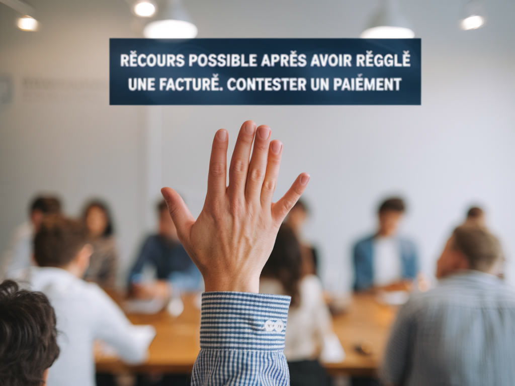 Recours possible après avoir réglé une facture : contester un paiement