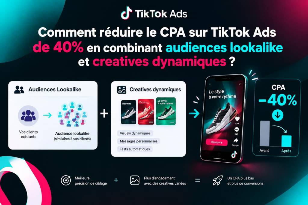 Comment réduire le cpa sur tiktok ads de 40% en combinant audiences lookalike et creatives dynamiques