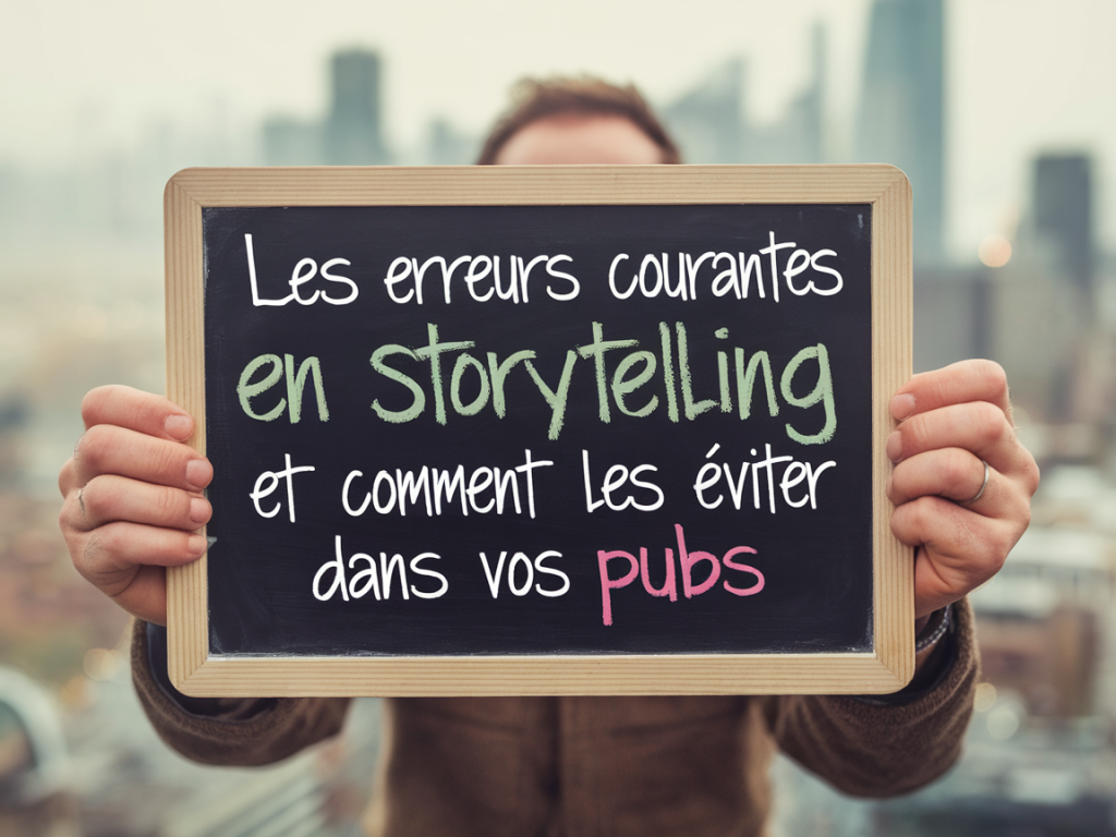 Les erreurs courantes en storytelling et comment les éviter dans vos pubs